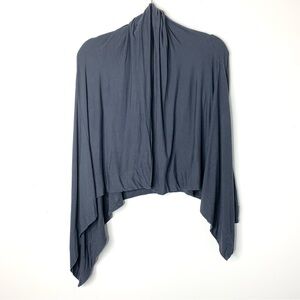 Aritzia Talula Women's Jersey Cardigan Sweater Draped Open Front Y2k 2000 Grey S